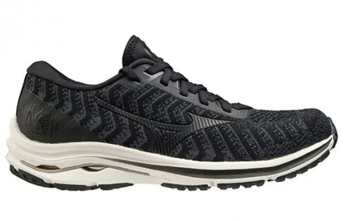 Mizuno Wave Rider 24 Waveknit « Black Ivory »