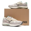 MIZUNO Wave Rider B « Light Beige Dark Grey Mint Green »